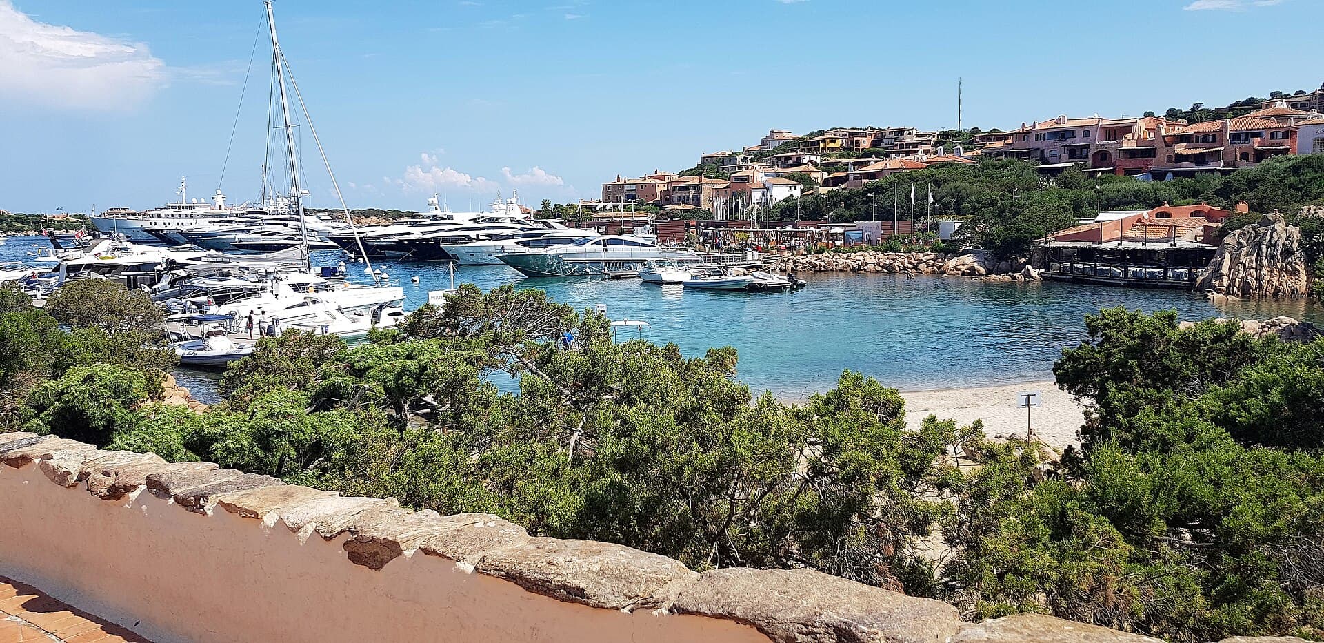 Yachts in the marina at Porto Cervo — Costa Smeralda, Sardinia, Italy